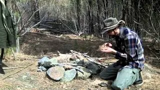 Bushcraft: Fire with Traditional Flint and Steel using Feather Sticks and Fatwood