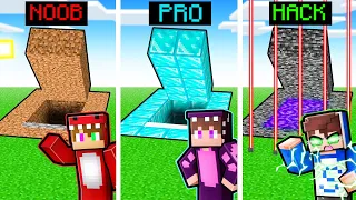 Construimos BUNKER NOOB vs PRO vs HACK en Minecraft 😰☢️ Sparta356