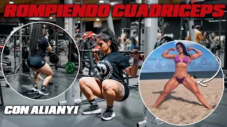 DIA DE CUADRICEPS CON ALIANYI | ENTRENAMIENTO COMPLETEO | PARA MEJOR BOMBEO!