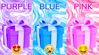 Choose Your Gift 🎀🎁🎀 | 3 Boxes Challenge - Purple, Blue, or Pink 🤩😍😭 | What's Your Luck?