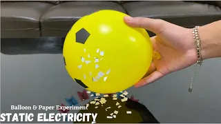 Static electricity | Fun experiments using Static Electricity | Balloon/comb & paper experiment