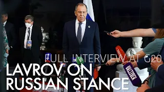 [FULL] Russian FM Lavrov at G20 on Ukraine conflict, West's role and grain exports [RU]