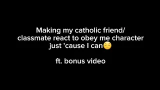 Just me and my catholic friend simping for obey me characters and a bonus character | check desc
