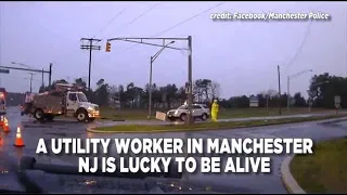 Utility Worker Narrowly Escapes Death By Downed Wire