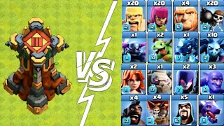 Multi-Archer Tower Vs20x Housing Troops |Clash Of Clans