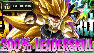 UNDERWHELMING??? 200% RAINBOWED LEVEL 10 LINKS EZA SS3 BARDOCK SHOWCASE! (DBZ DOKKAN BATTLE)