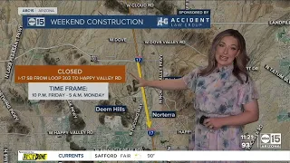 Plenty of construction will disrupt Valley freeways this weekend