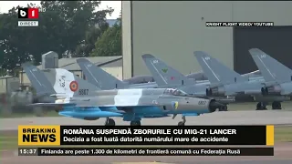 ROMÂNIA SUSPENDĂ ZBORURILE CU MIG 21 LANCER_Știri B1_15 apr 2022