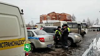 В Томской области сотрудники полиции пресекли нелегальную перевозку детей автобусом