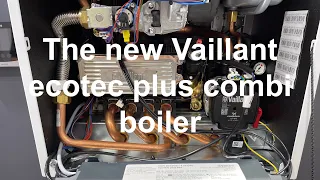 Inside the boiler case of the new Vaillant ecotec plus combination boiler