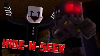 Minecraft FNAF HIDE N SEEK w/ THE PUPPET MASTER! #15 (Five Nights at Freddy's Minigame)