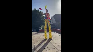 Stilt Walking Clown & Juggling - The Kristian Family Circus