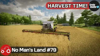 Harvesting Oats & Baling Straw - No Man's Land #79 FS22 Timelapse