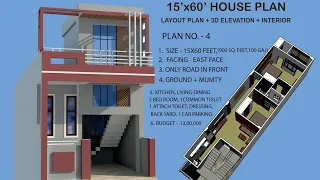#15x60 feet house design #15x60 east facing plan #15x60 house plan #15 feet fro7nt elevation