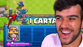 COMO JOGAR COM SÓ 1 CARTA NO DECK… Clash Royale