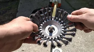 #stihlfs490 vs Steel Wire Wheel Brush  Unboxing & assembly