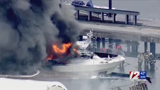 Boat fire breaks out at Portsmouth marina