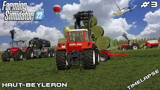 Baling HAY bales and spreading SLURRY | Animals on Haut-Beyleron | Farming Simulator 22 | Episode 3