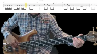 Bobby Womack - Across 110th Street Bass Cover with Playalong Tabs in Video