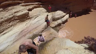 Waterfall slide at Capital Reef National Park