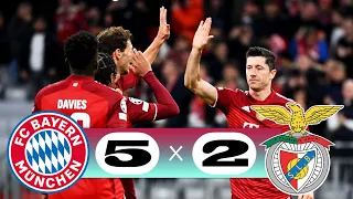 Bayern Munich vs Benfica 5-2 Goals Only - UCL 2021-2022