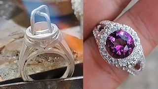 handmade jewellry design, making silver ring for women