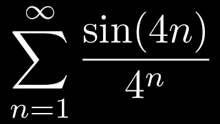 Infinite Series SUM(sin(4n)/4^n))