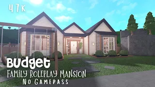 Roblox Bloxburg: No Gamepass  Budget Family Roleplay Mansion Speedbuild + Tour | Minami Oroi