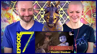 Little Krishna REACTION | Episode 7 DEADLY DONKEY | Krishna Leela Cartoon | Foreigners REACT