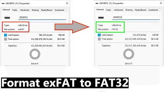 How To Format USB to FAT32 | Format exFAT to FAT32