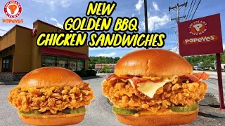 Popeye's NEW Golden BBQ Chicken Sandwiches Review