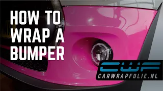 MINI Cooper bumper wrapping | Bruxsafol Car Wrap Film | Pink