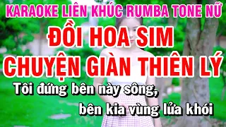 Karaoke Liên Khúc Rumba Tone Nữ Nhạc Sống | Chuyện Giàn Thiên Lý | Đồi Hoa Sim | Nguyễn Linh