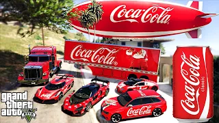 GTA 5 - Stealing COCA-COLA Cars with Franklin! (Real Life Cars #16)