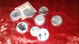 Серебряные монеты мира. Февраль 24го: Аполлон Тувалу, Тигр Самоа, Гагарин, Доллар Моргана, Крюгеранд