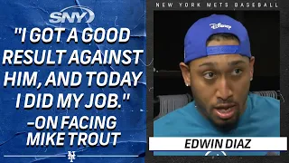 Edwin Diaz on facing Mike Trout, five-out save vs Angels | Mets Post Game | SNY