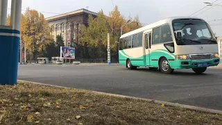 Pyongyang - traffic in the city (time lapse)