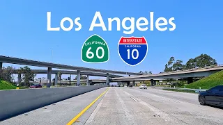 Los Angeles Road Trip: Cruising Interstate 10 West Freeway & SR 60 West in Los Angeles, California
