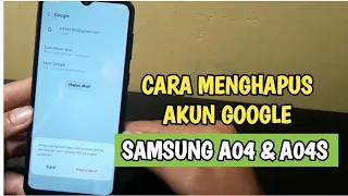 Cara menghapus akun google di hp Samsung A04, A04S