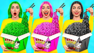 24 Stunden lang nur Essen einer Farbe essen | Essensschlacht von Multi DO Challenge