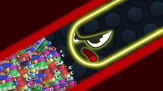 Slither.io 1 Troll Giant Snake vs 97279 Tiny Snakes Epic Slitherio Gameplay!