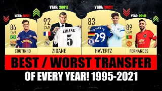 Best/Worst FOOTBALL TRANSFERS Every Year! (1995-2021) 😱🔥