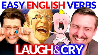 Learn English Verbs 😆 LAUGH and CRY 😭 Easy Beginner English Comprehensible Input Lesson