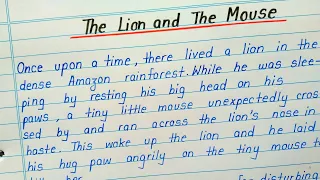 Story: The lion and the mouse in english || Story writing