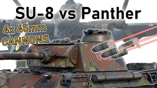 When You Put FOUR 45mm Tank Cannons on a Plane | SU-8 vs PANTHER Armour Piercing Simulation