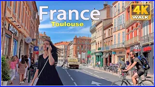 【4K】WALK Toulouse FRANCE - Saint-Étienne - Travel vlog