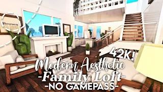 No Gamepass Modern Aesthetic Family Loft I Bloxburg Build and Tour - iTapixca Builds
