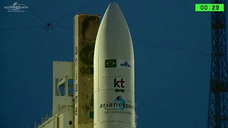Liftoff of Arianespace’s Ariane 5 with SGDC and KOREASAT-7