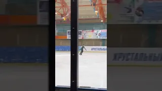 Лёва на тренировке с Камилой🐕 #камилавалиева #фигурноекатание #figureskating #kamilavalieva