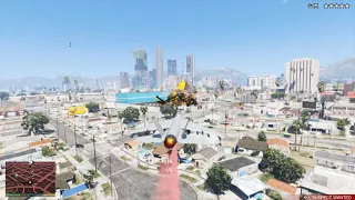 GTA 5 -  Stealing a Hydra Jet from the Ballas + Six Star Escape